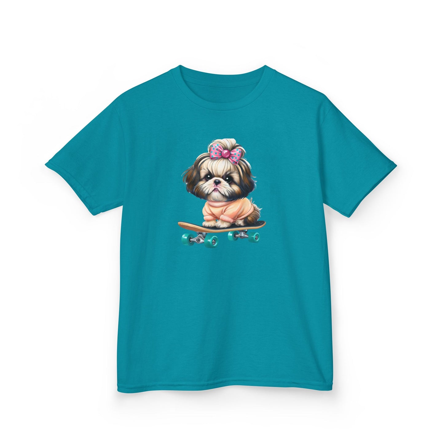 Cute Puppy Skateboard Kids Tee