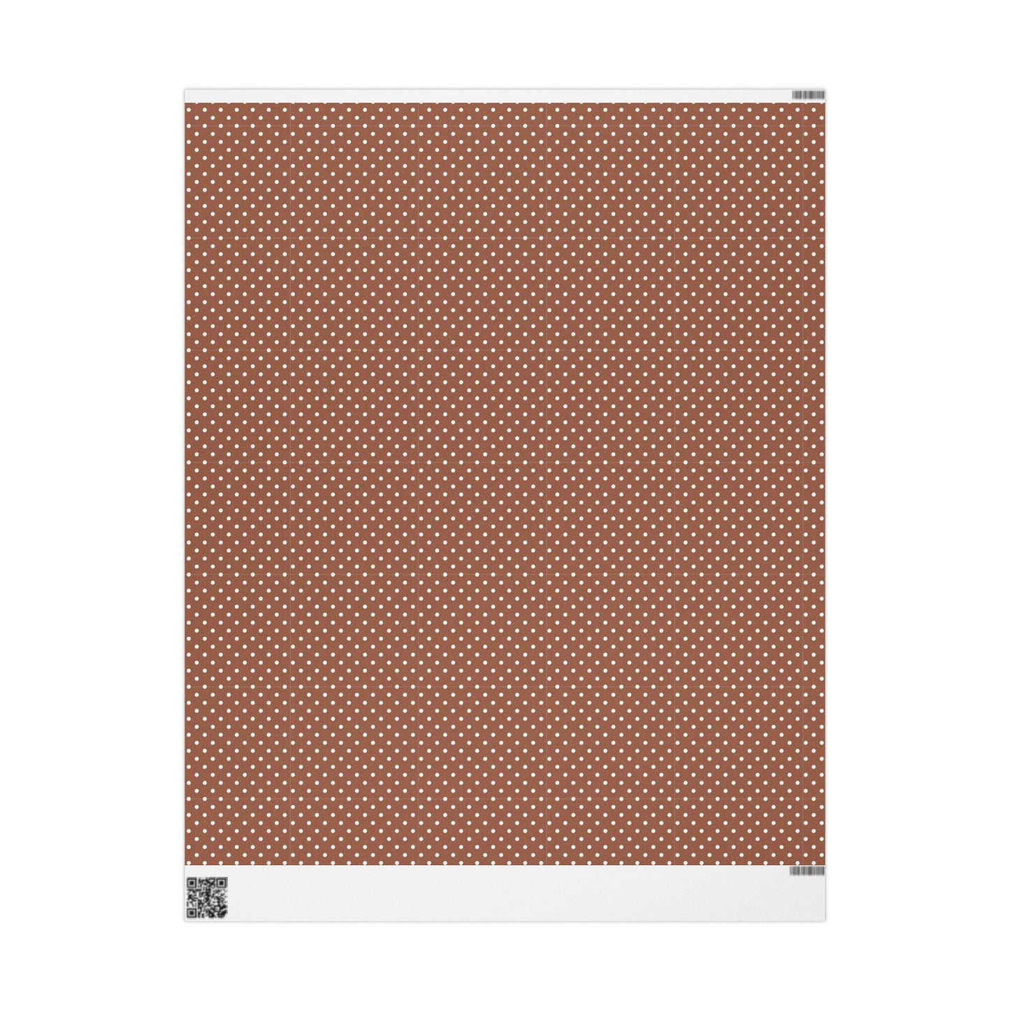 Polka Dot Brown Wrapping Paper Roll — Reversible Holiday & Gift Wrap