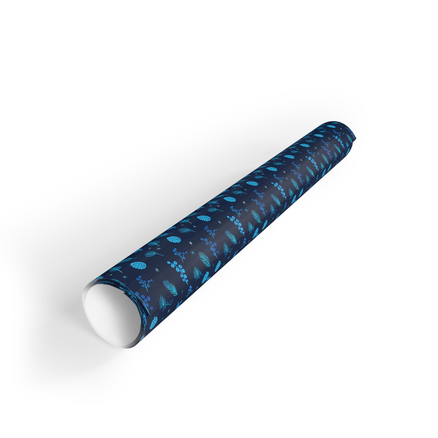 Elegant Gift Wrapping Paper Roll, Blue Polka Dot Pattern, Holiday Wrap, Birthday Gifts, Christmas Decor, Eco-Friendly Packaging