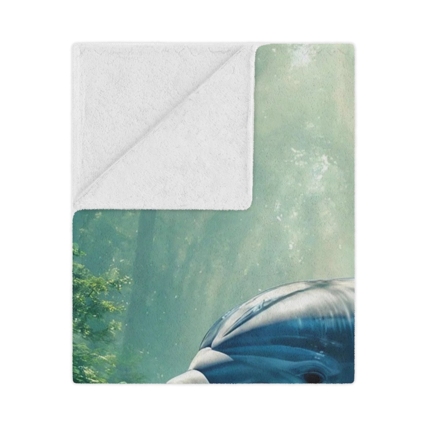 Dolphin Swim Minky Blanket – Tropical Underwater Ocean Throw