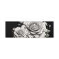 Monochrome Rose Canvas Print — Black & White Floral Wall Art