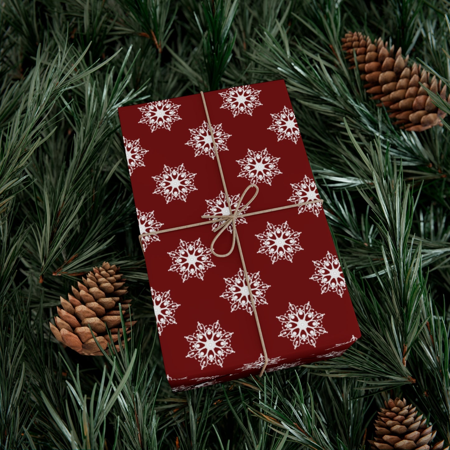Festive Gift Wrap Paper Set, Holiday Wrapping Paper, Christmas Gift Wrap, Unique Gift Wrapping, Snowflake Design, Eco-Friendly Gift Wrap