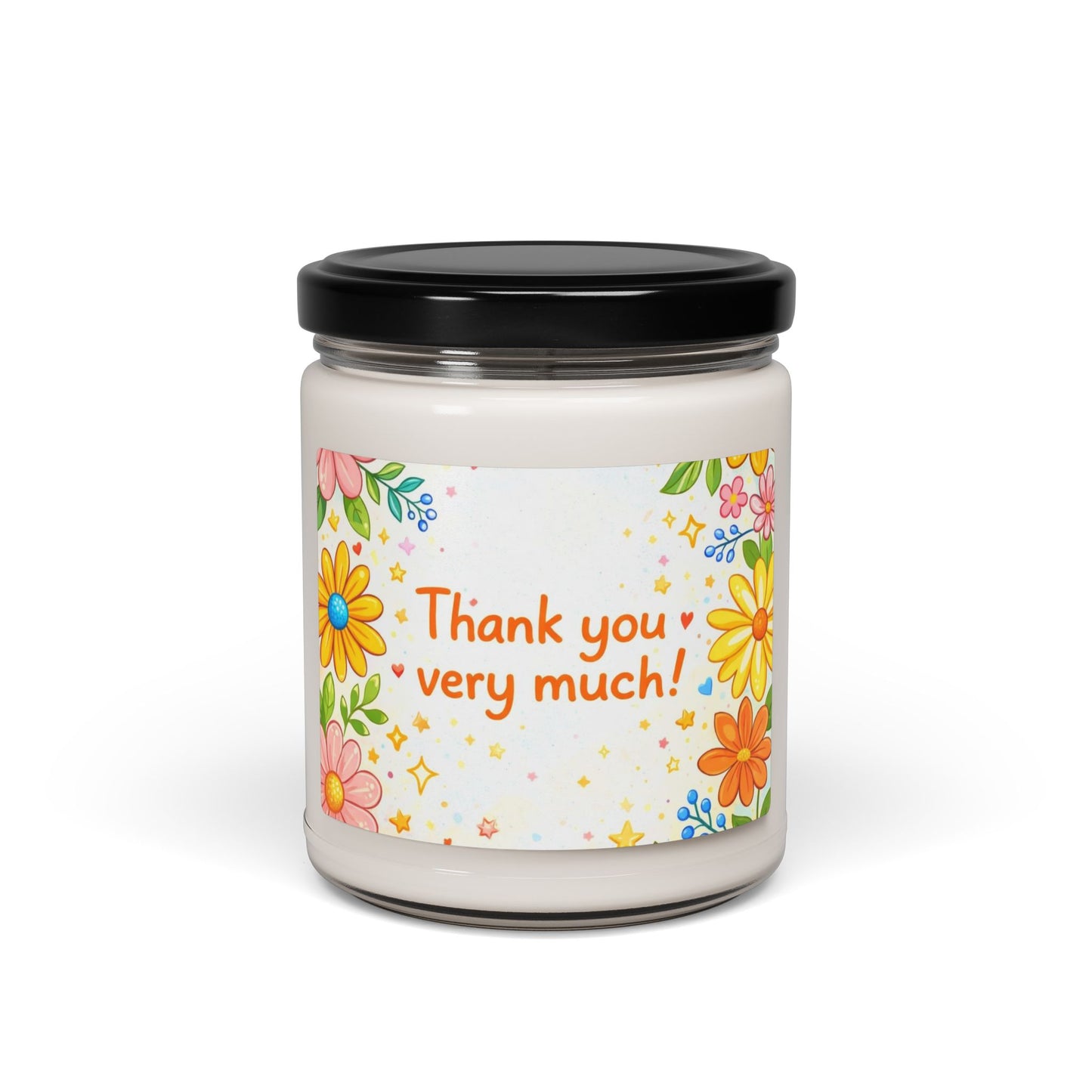 Thank You Scented Soy Candle — 9oz Floral Appreciation Gift