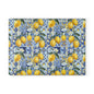 Lemon Tile Glass Cutting Board – Mediterranean Citrus Kitchen Decor