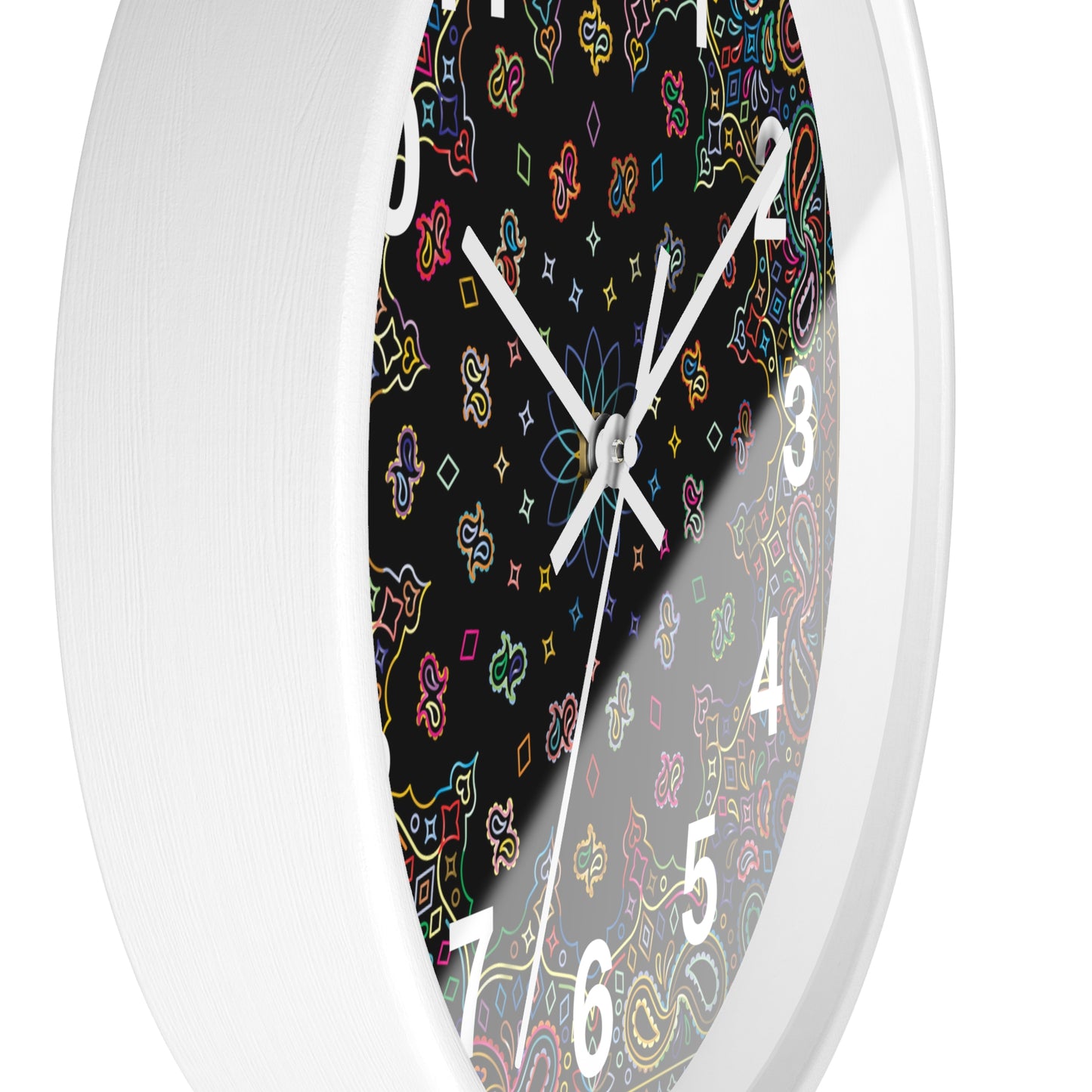 Colorful Mandala Wall Clock Boho Home Decor