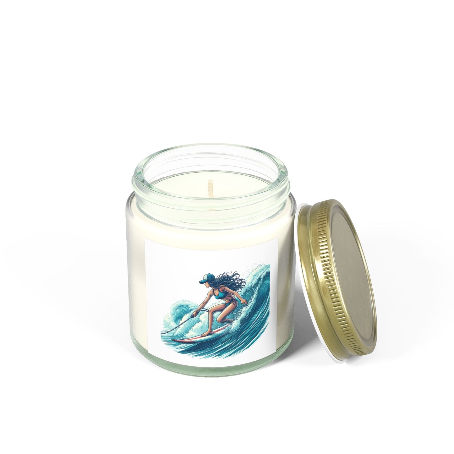 Scented Candles, Coconut Apricot Wax (4oz, 9oz) - Surfer