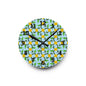 Vibrant Floral Acrylic Wall Clock, Modern Home Decor, Kitchen Wall Art