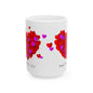 Valentine Heart Cluster Mug — Happy Valentine's Day Ceramic Coffee Cup (11oz & 15oz)