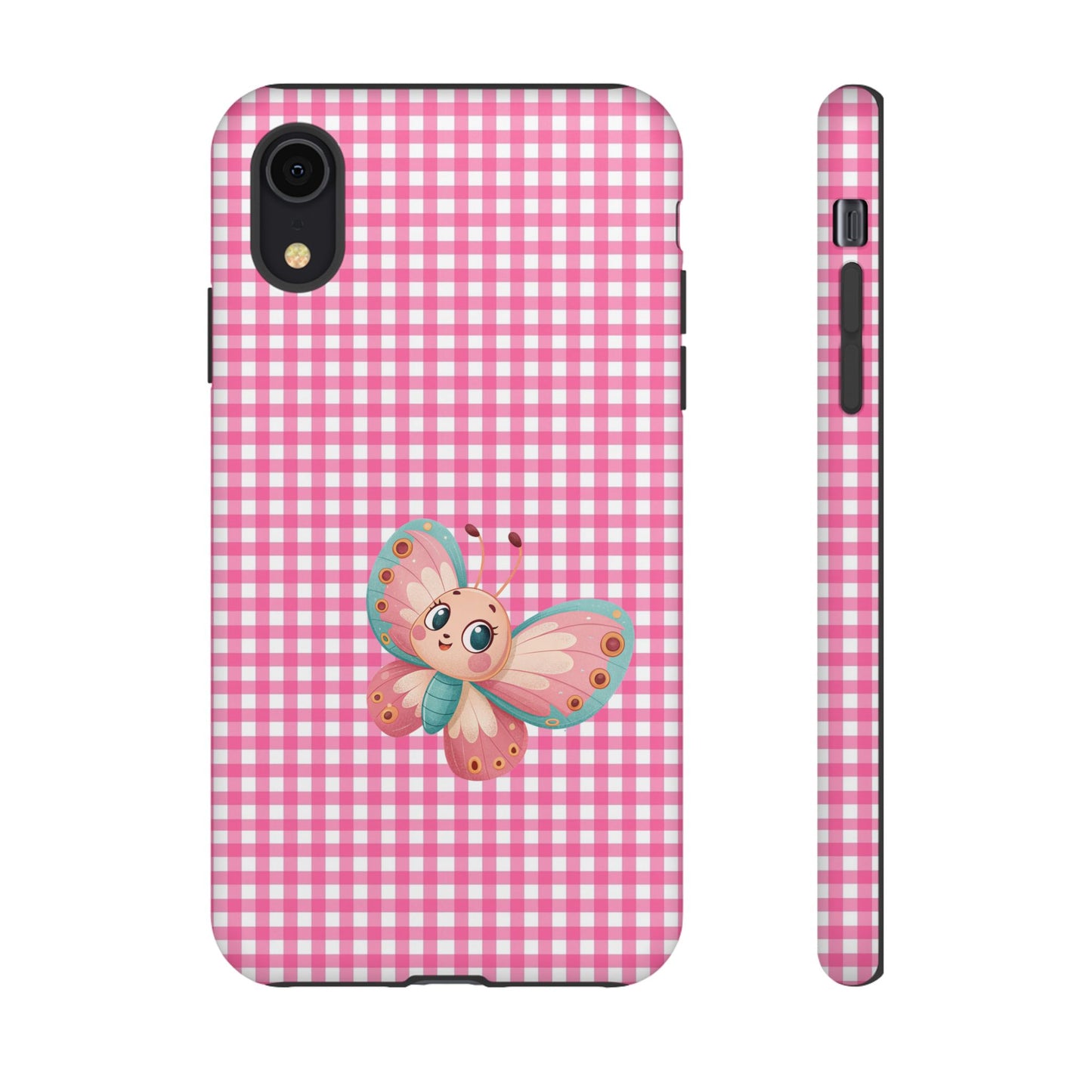 Cute Butterfly Phone Case, Tough Cases, Floral Phone Accessory, Gift for Her, Spring Fashion, Kids' Birthday Present, Pastel Aesthetic