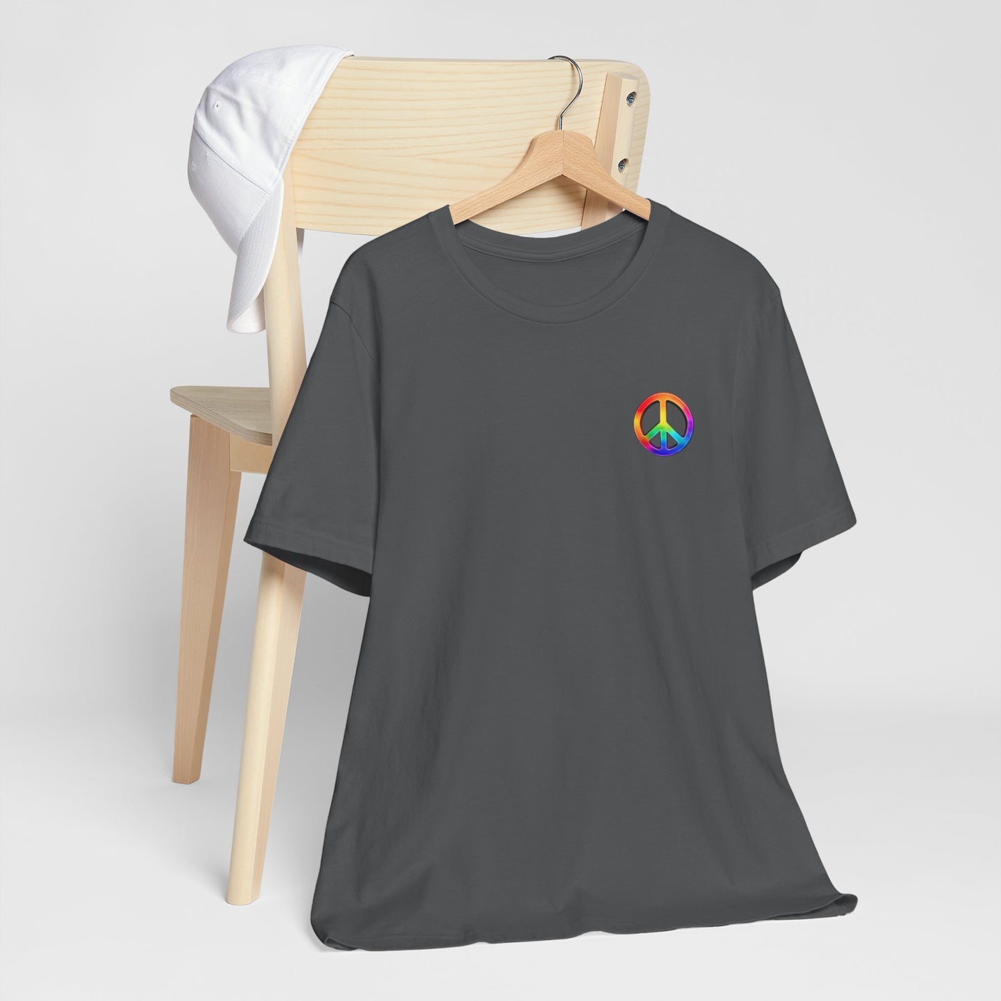 Peace Sign Tie-Dye Tee — Rainbow Hippie Peace Symbol T-Shirt