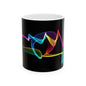 Neon Wave Ceramic Mug – Colorful Abstract Smoke Design (11oz & 15oz)