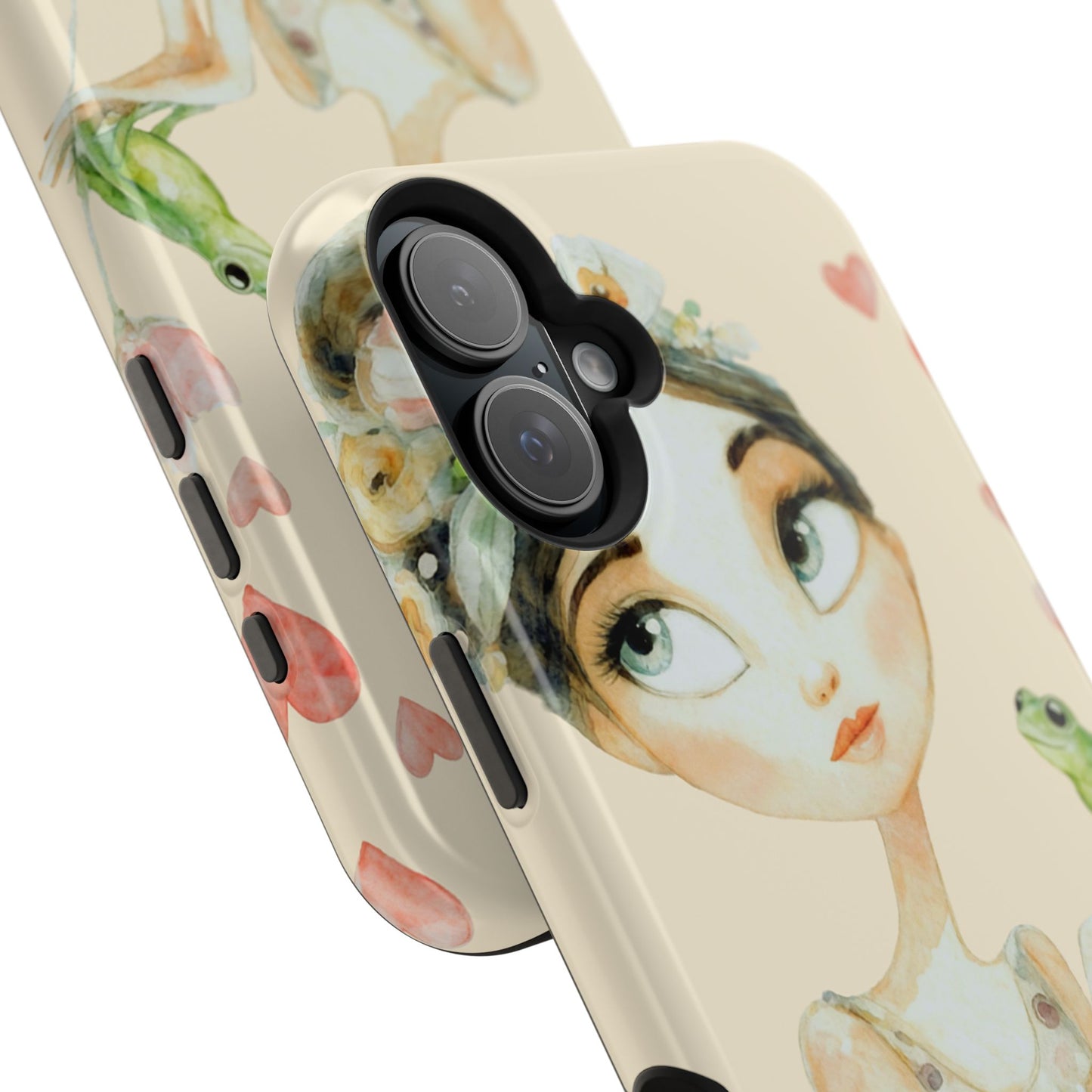 Whimsical Girl with Frog Magnetic Impact Phone Case