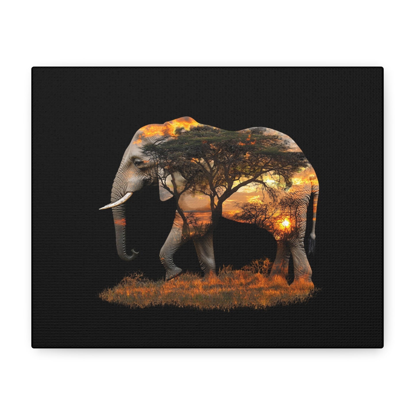 Elephant Tree Matte Canvas Art