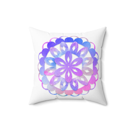 Colorful Mandala Throw Pillow, Decorative Cushions, Boho Home Decor, Gift for Her, Cozy Living Room Accent