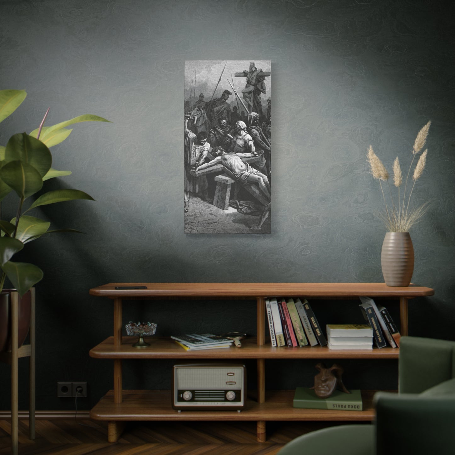 Crucifixion Art Matte Canvas Print – Stretched Religious Wall Decor