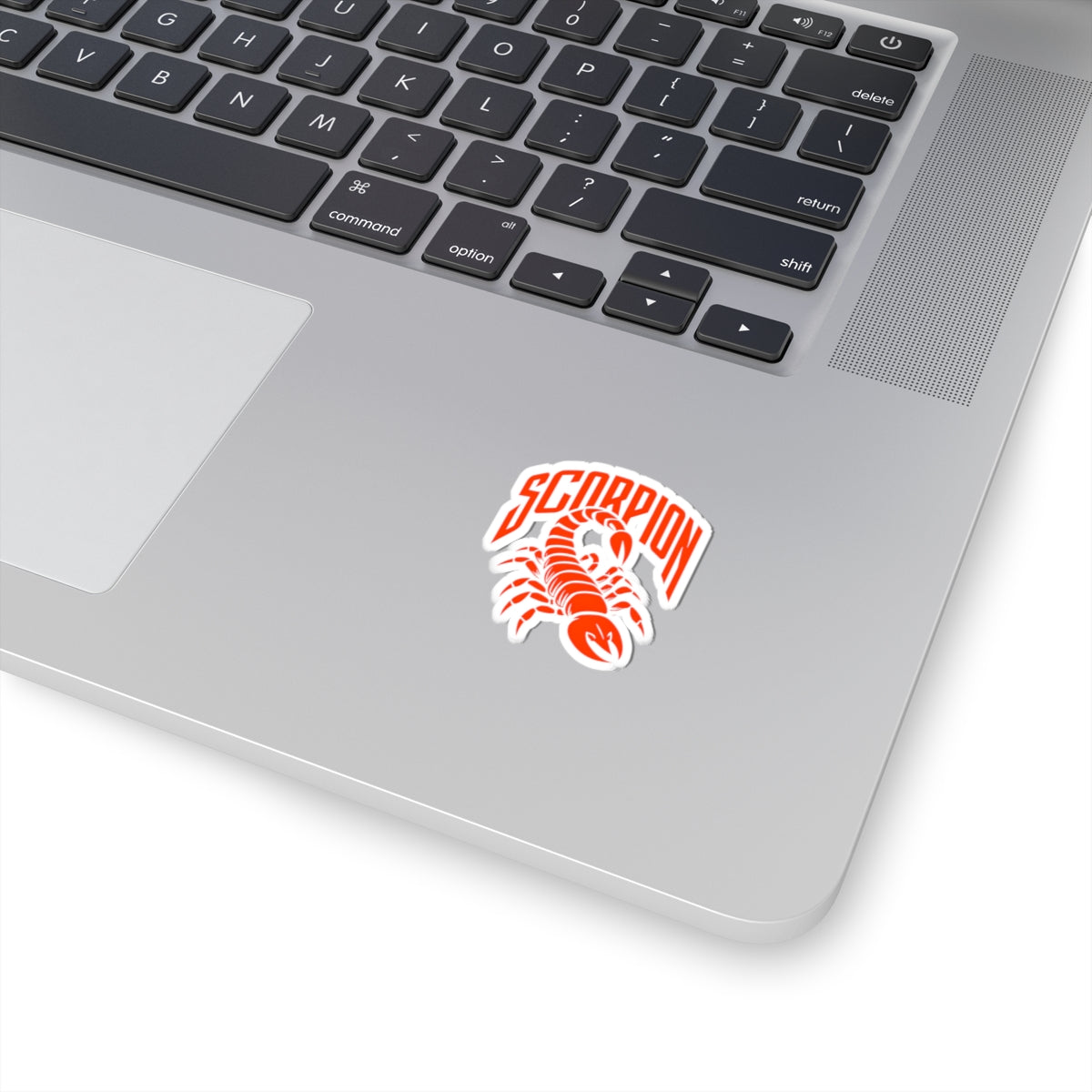Scorpion Graphic Sticker — Bold Red Kiss-Cut Decal for Laptops, Water Bottles & Skateboards