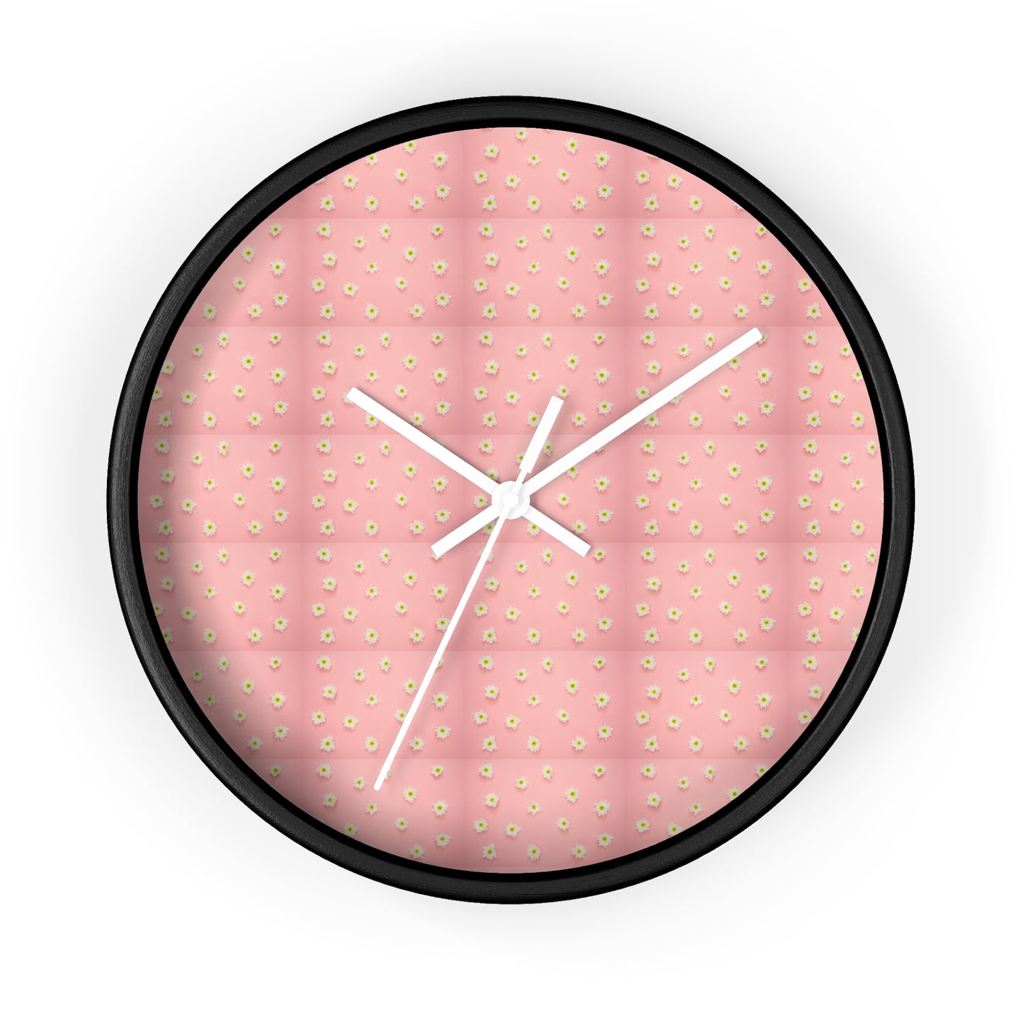 Charming Floral Wall Clock Pink Decor, Home Accessories, Gift for Her