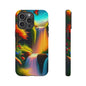 Phone Case - Vibrant Waterfall Landscape with Butterfly | Colorful Nature Protective Case