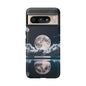Moonlit Reflection Phone Case — Night Sky Moon & Clouds Tough Case