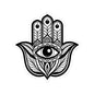 Hamsa Hand Eye Kiss-Cut Sticker — Protective Boho Spiritual Decal