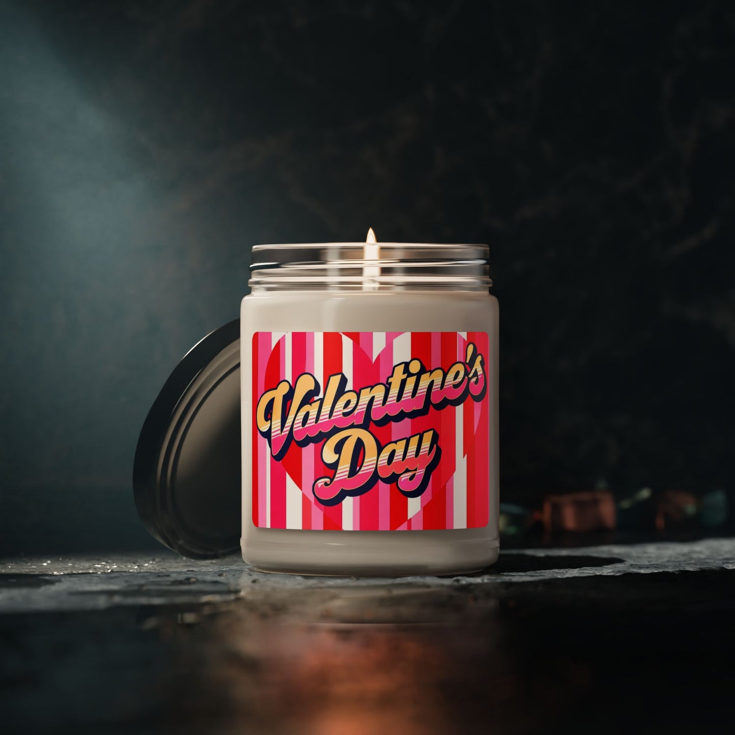 Valentine's Day Scented Soy Candle — 9oz Romantic Strawberry & Rose Aromas
