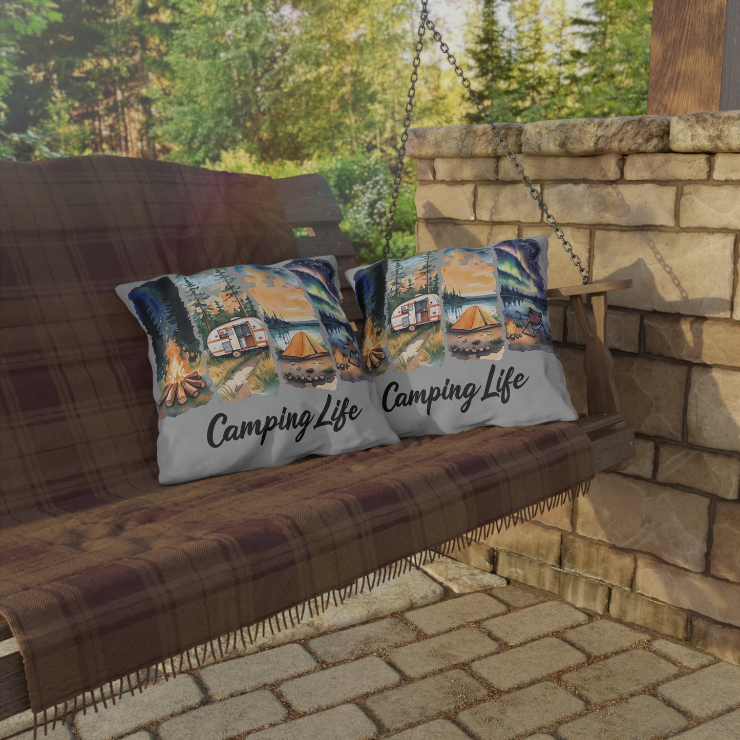 Camping Life Outdoor Pillow
