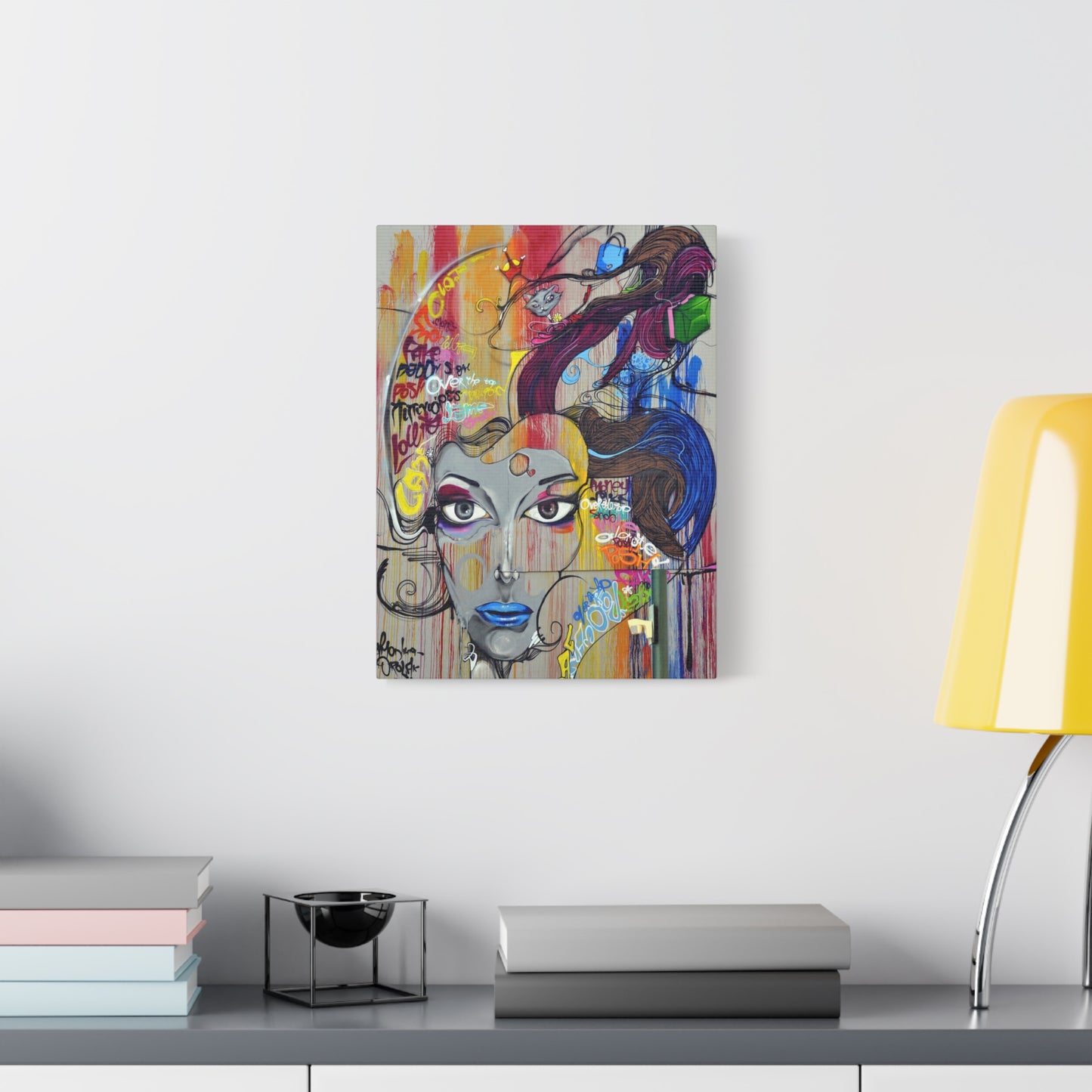 Colorful Graffiti Portrait Canvas