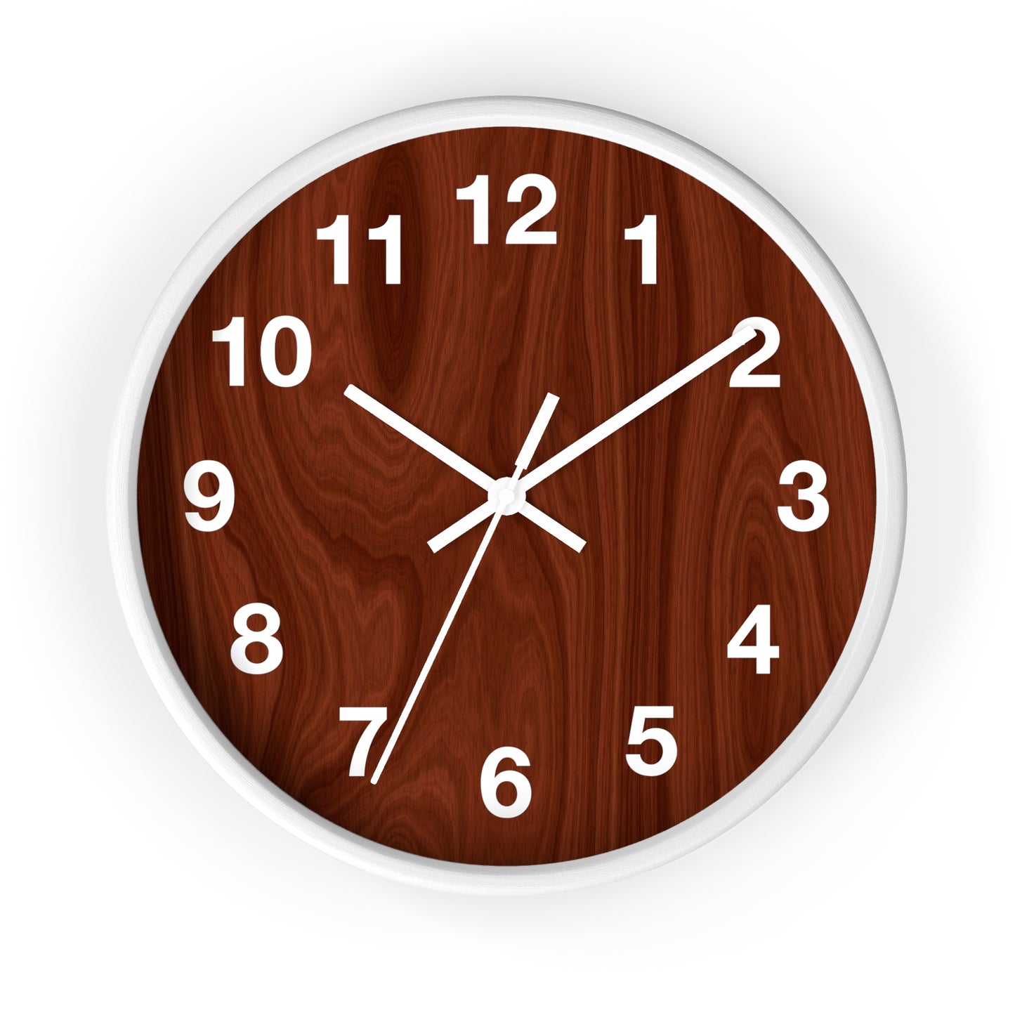 Natural Wood Wall Clock, Rustic Home Decor, Boho Style Clock, Modern Design, Gift for Housewarming, Office Clock