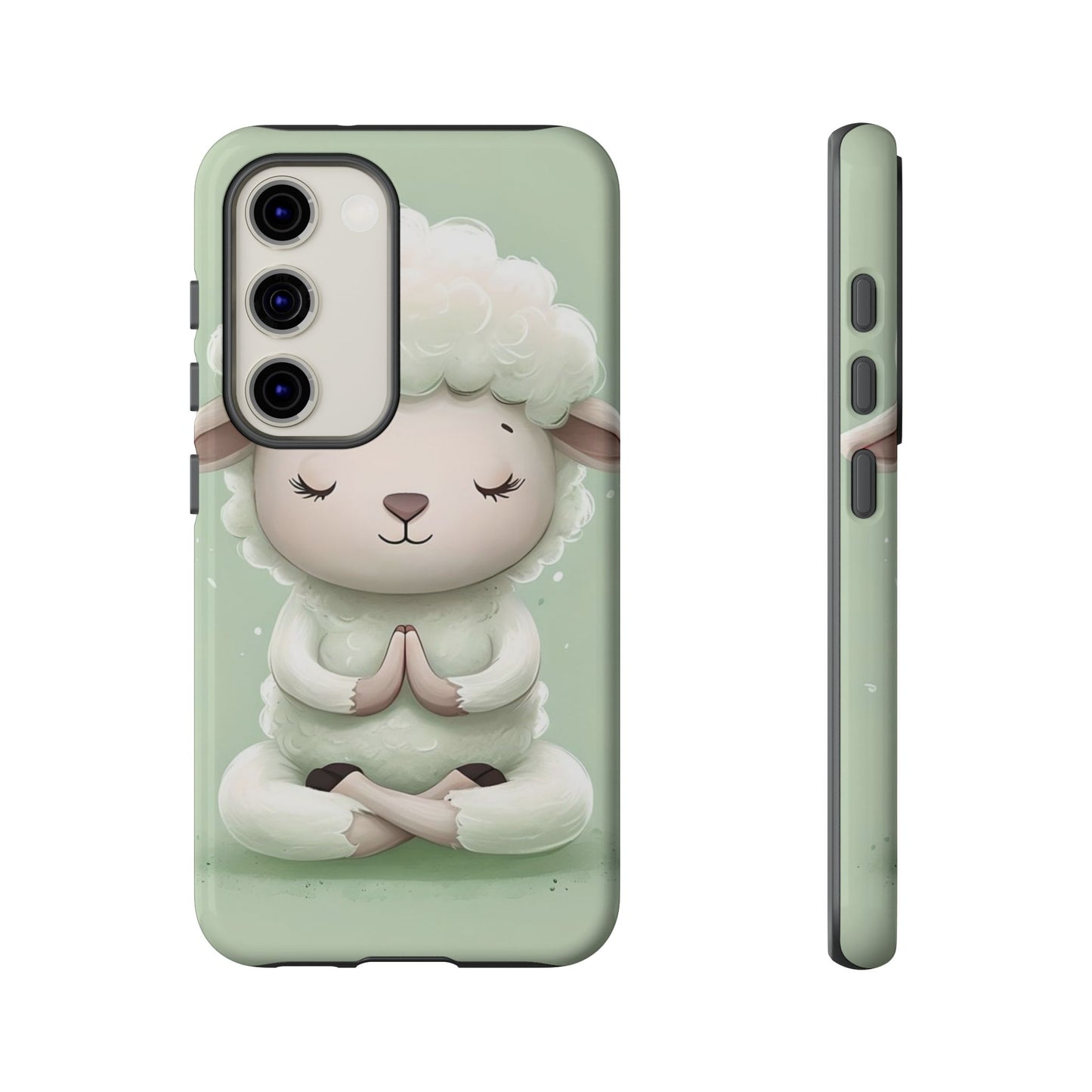 Meditating Lamb Phone Case — Cute Pastel Protective iPhone Cover