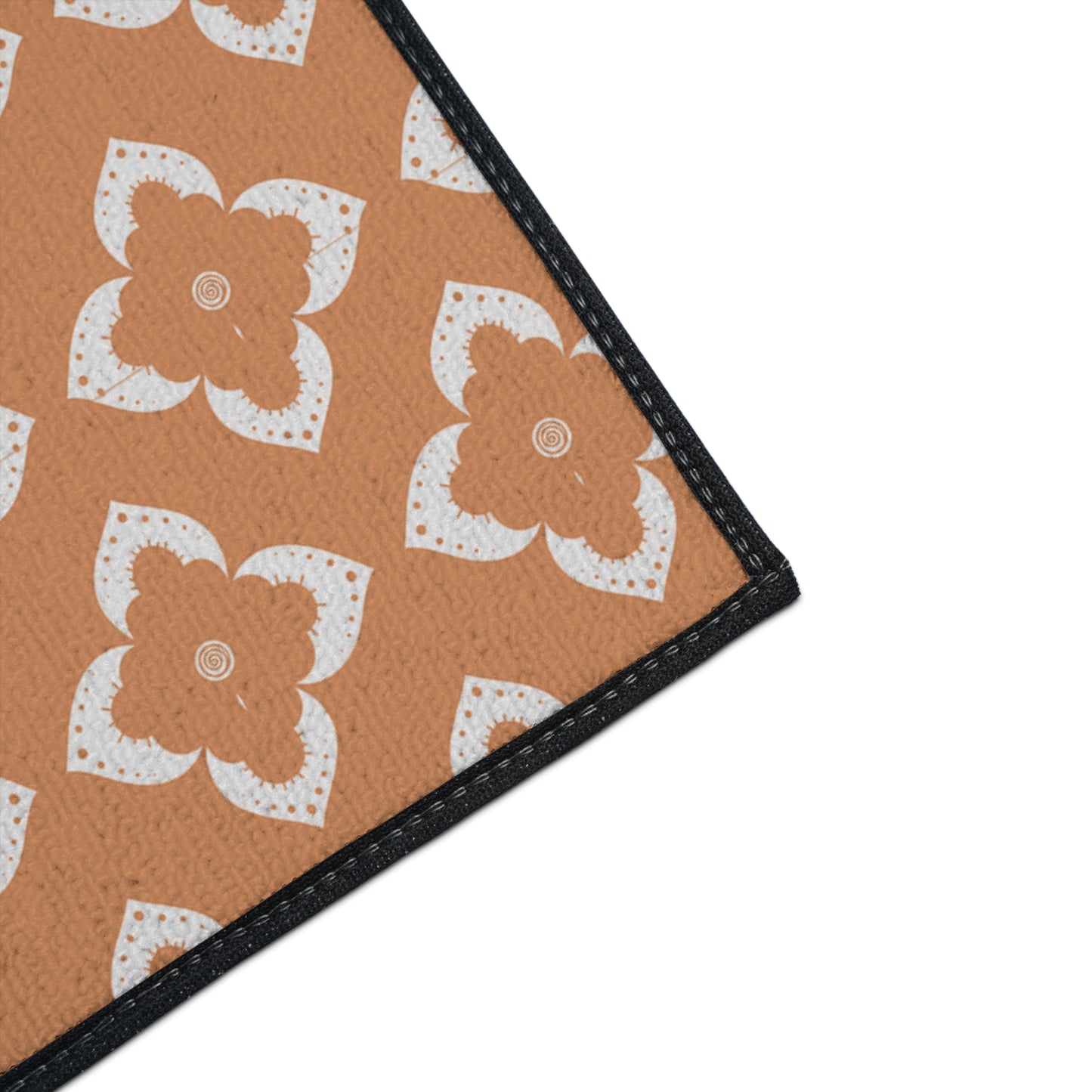 Heavy-Duty Floor Mat — Terracotta Moroccan Tile Pattern, Non-Slip Entry Rug