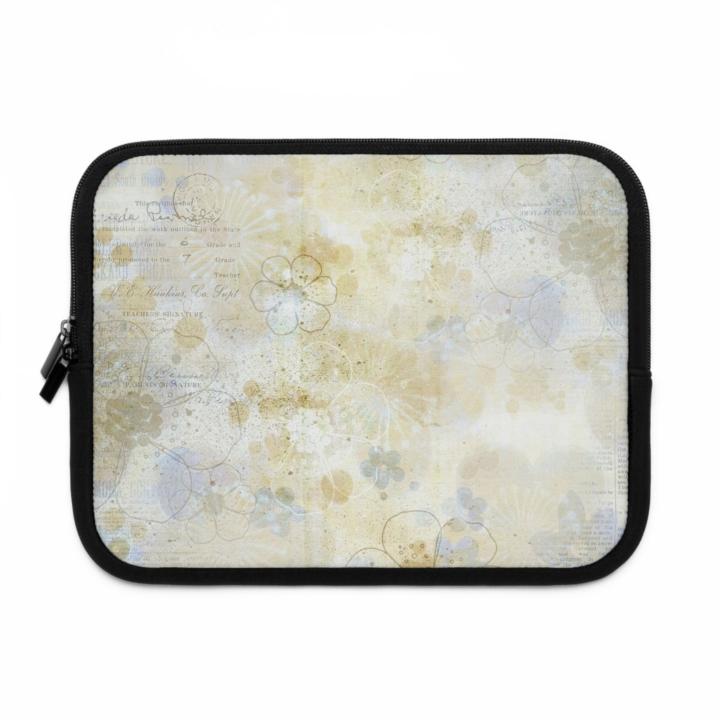 Floral Laptop Sleeve, Elegant Tech Case, Stylish Computer Bag, Perfect Gift for Students, Minimalist Laptop Cover, Travel Accessory