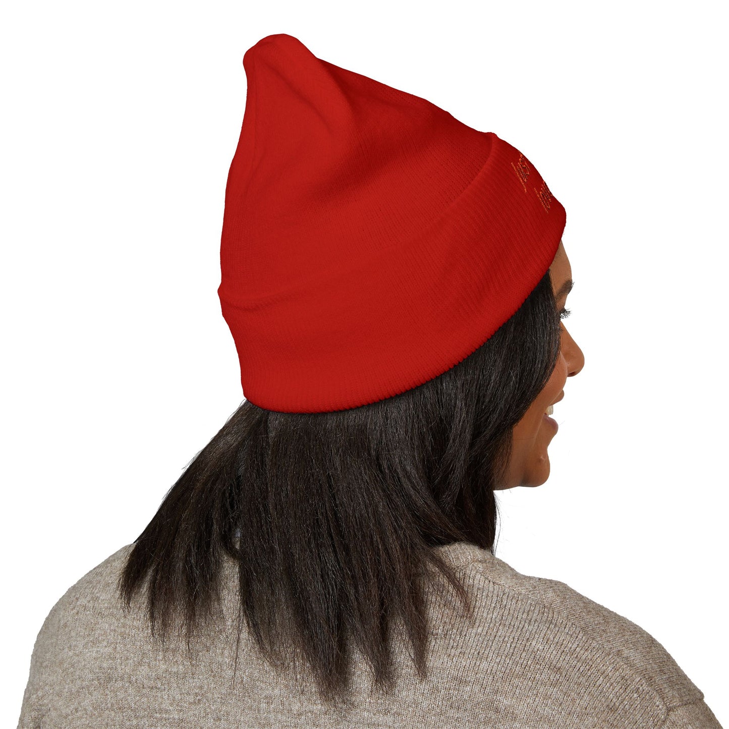 Hunting Enthusiast Beanie - "Just a Girl Who Loves to Hunt" Embroidered Cuffed Beanie