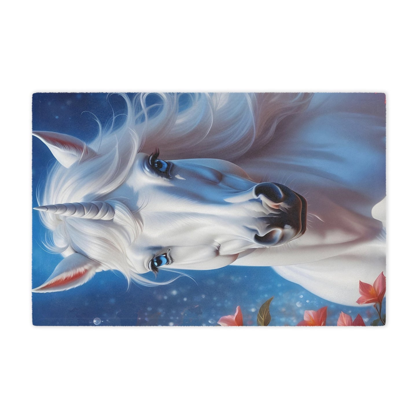 Magical White Unicorn Minky Blanket — Soft Fantasy Throw for Kids & Unicorn Lovers