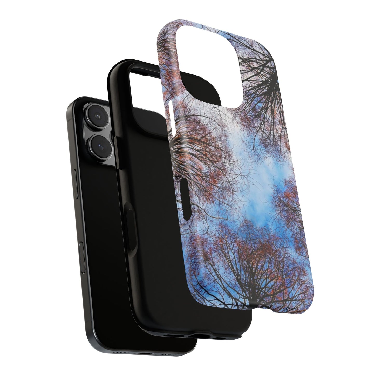 Skyward Trees Phone Case — Nature Forest Canopy Protective Tough Case