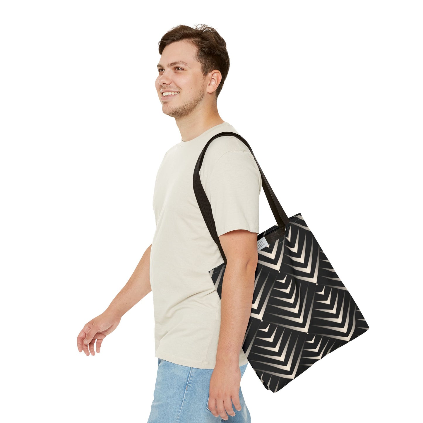 Chic Geometric Tote Bag, Stylish Everyday Bag, Reusable Shopping Tote, Eco-Friendly Gift, Fashion Accessory for All Occasions