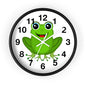 Frog Wall Clock - Whimsical Green Frog Design