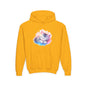 Kids' Cozy Rainbow Kitten Hoodie — Cute Sleeping Cat Youth Sweatshirt