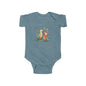 Baby Bodysuit — Cute Parrot & Sloth Love Graphic Infant Onesie