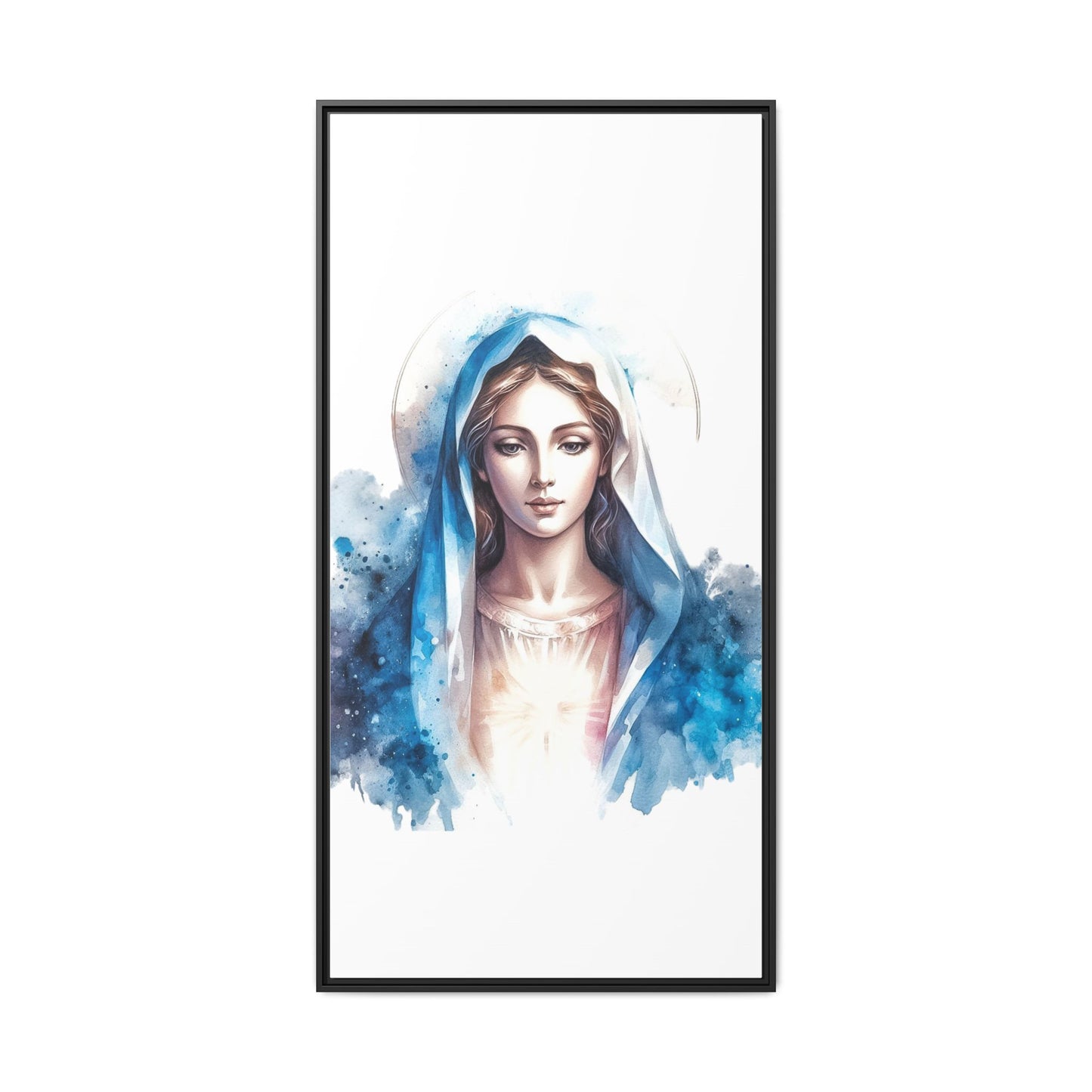 Framed Canvas Art Print, Spiritual Decor, Religious Artwork, Wall Decor, Gift for Faith, Elegant Home Decoration