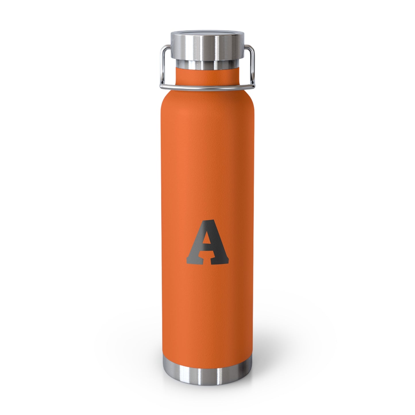 Personalized Copper Insulated Water Bottle, 22oz - Letter A