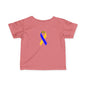 Infant Fine Jersey Tee with Blue and Yellow Ribbon, Cute Baby T-Shirt, Baby Shower Gift, Toddler Apparel, Infant Outfit, Newborn Clothes