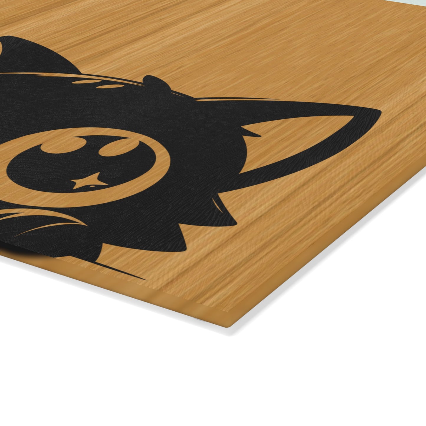 Cute Cat Glass Cutting Board