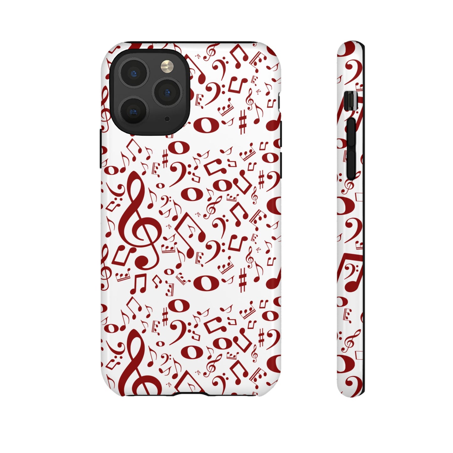 Musical Note Phone Case, Tough iPhone Cover, Gift for Musicians, Customizable, Music Lover's Accessory, Durable Phone Protection