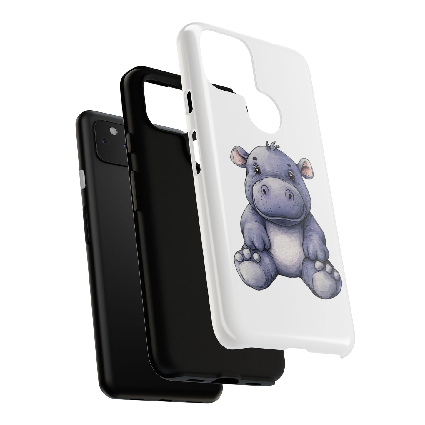 Cute Hippo Phone Case, Unique Tough Cases, Animal Lover Gift, Cute Animal Design, Baby Animal Phone Accessory