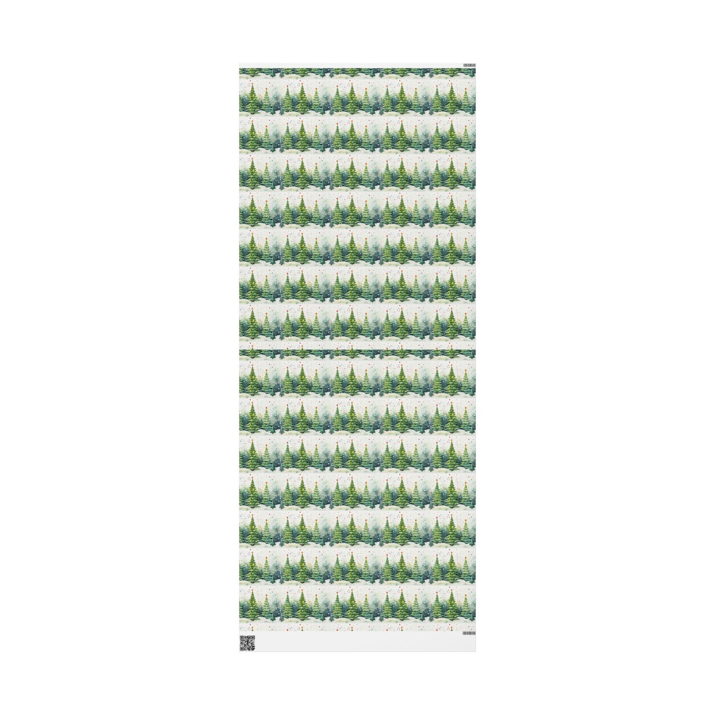 Holiday Christmas Tree Wrapping Paper Roll — Festive Green Pine Pattern for Gifts