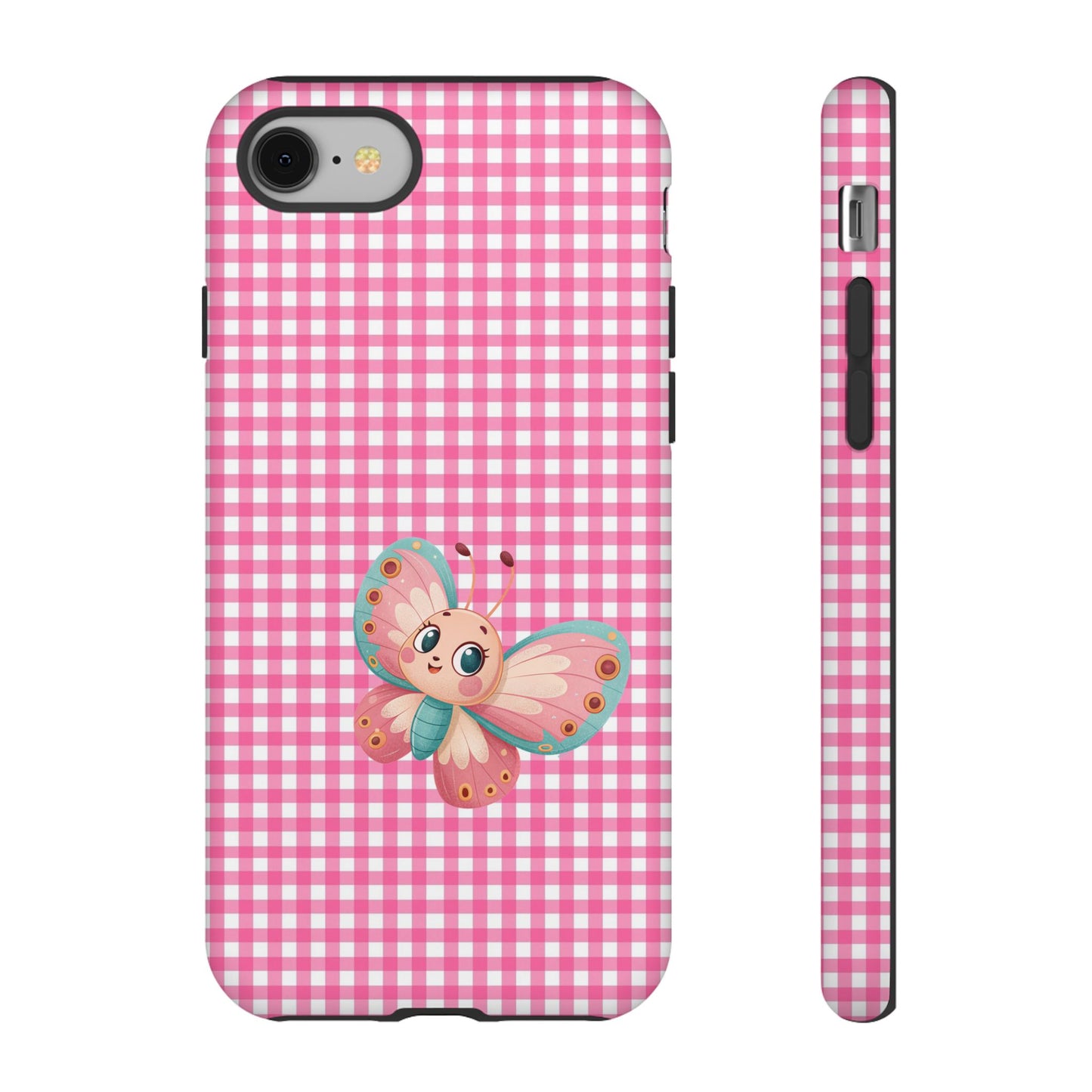 Cute Butterfly Phone Case, Tough Cases, Floral Phone Accessory, Gift for Her, Spring Fashion, Kids' Birthday Present, Pastel Aesthetic