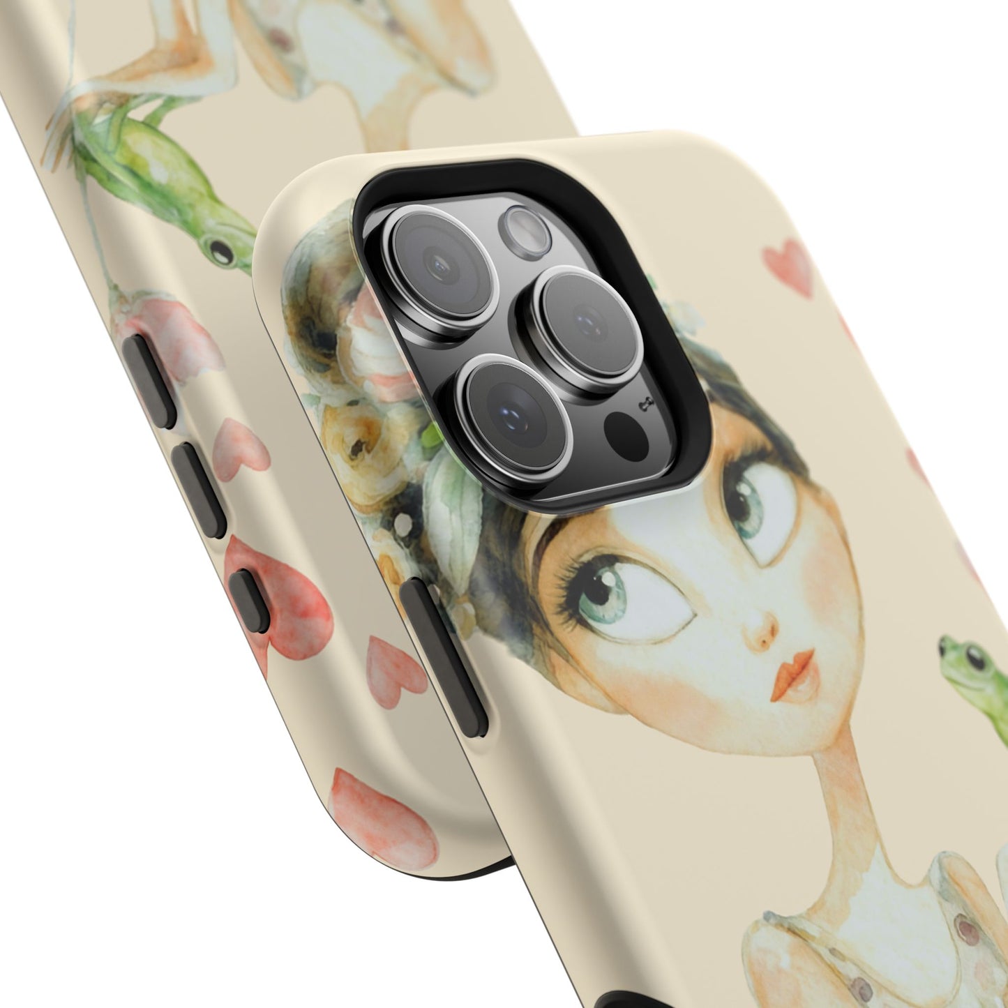Whimsical Girl with Frog Magnetic Impact Phone Case