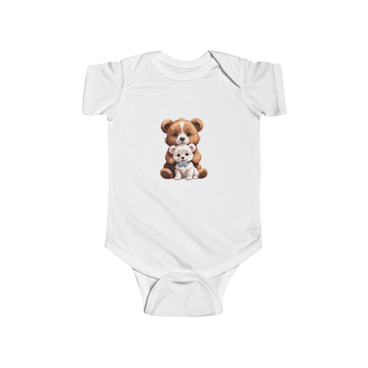 Cute Bear Hug Baby Bodysuit | Infant Animal Apparel