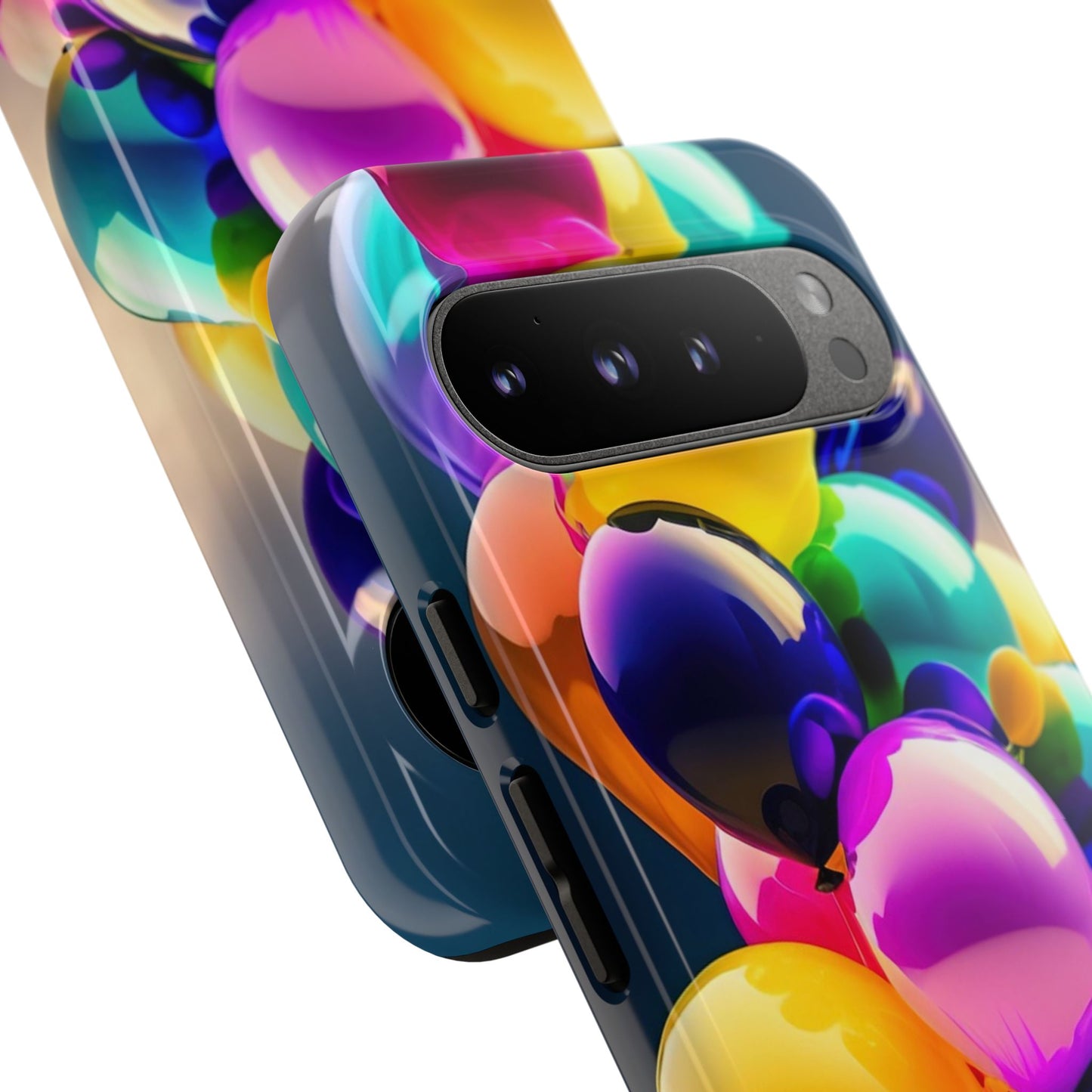 Colorful Balloon Tough Phone Case — Vibrant Party Balloons Protective Cover