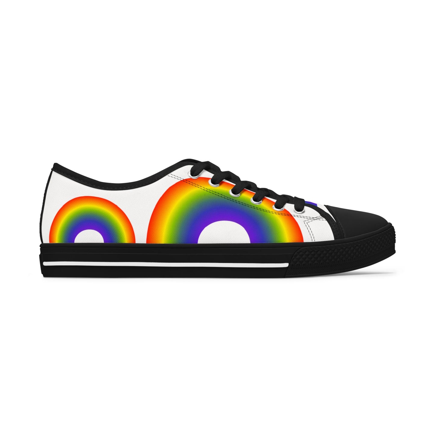 Rainbow Low Top Sneakers — Colorful Pride Casual Shoes